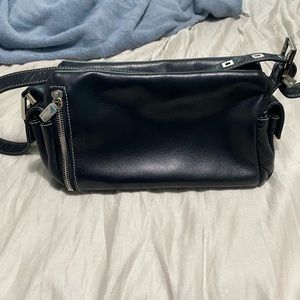 PERLINA BLACK LEATHER WOMENS BAG